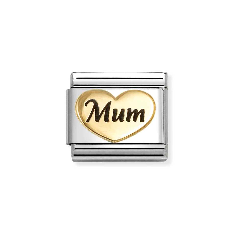 Nomination Classic Mum Heart Charm in Gold