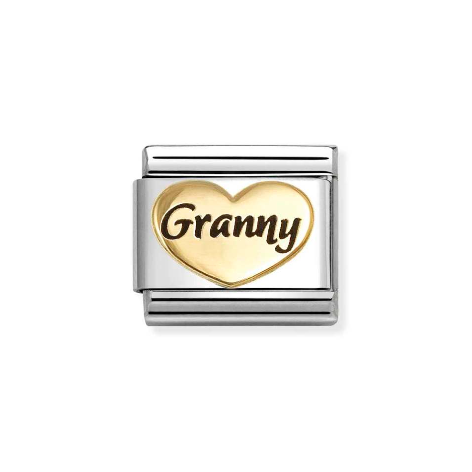 Nomination Classic Granny Heart Charm in Gold