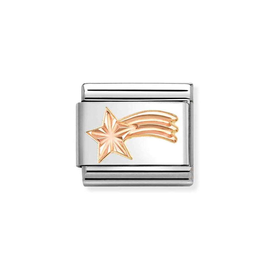 Nomination Classic Link Comet Star Charm in Rose Gold
