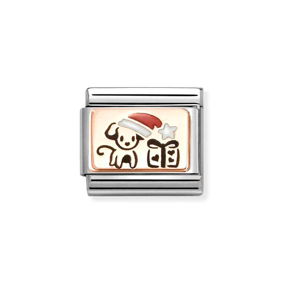 Nomination Classic Link Dog with Gift Charm in Rose Gold