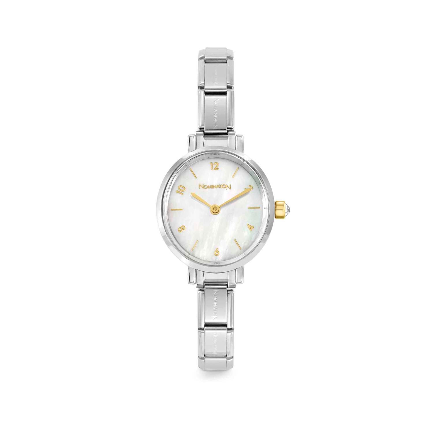 Nomination Paris Oval Watch Mother of Pearl in Steel