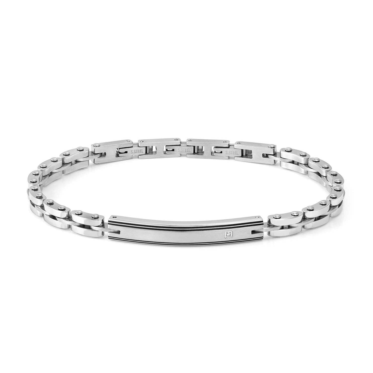 Nomination Strong Diamond Geometric Bracelet White Plate