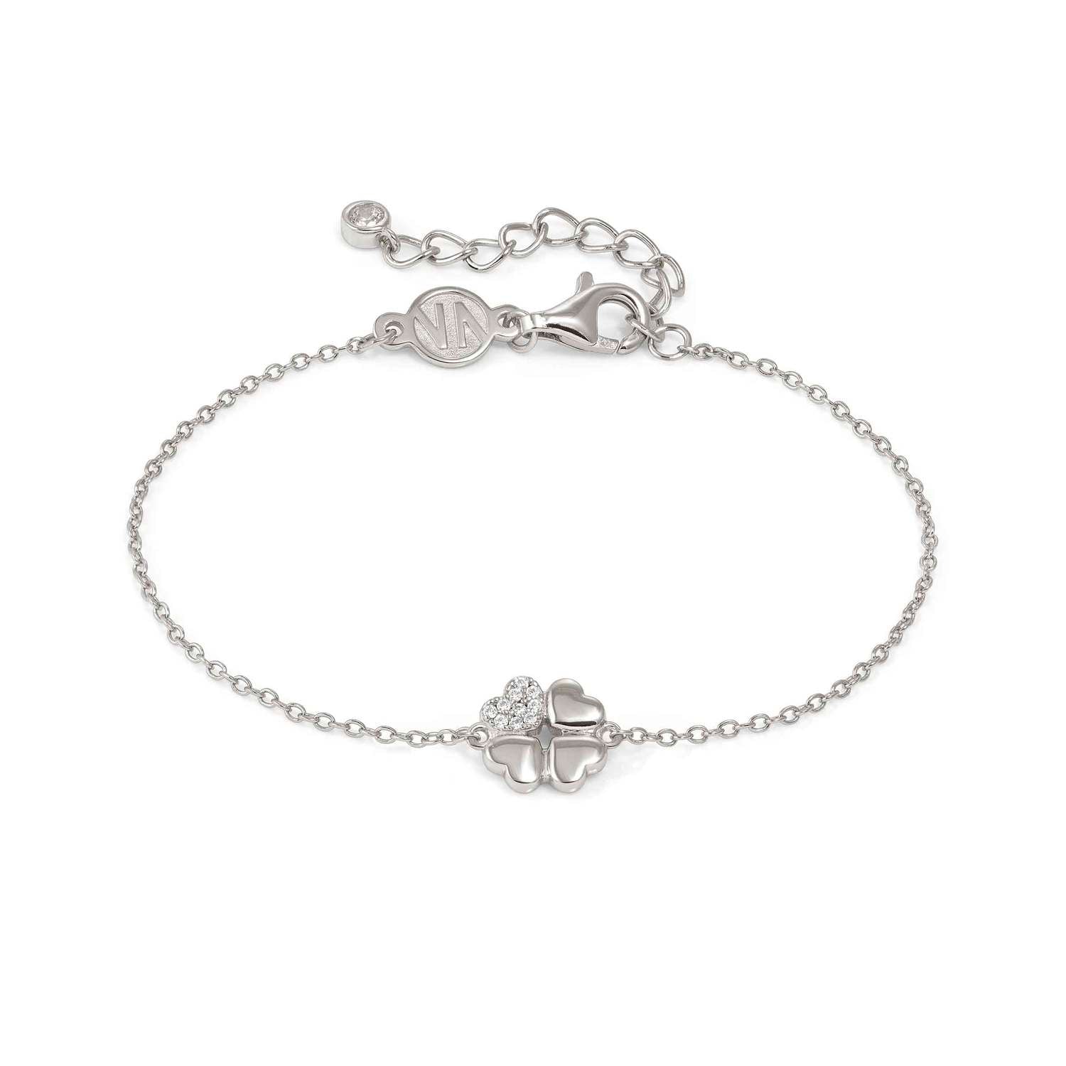 Nomination Petite Sparkle Four Leaf Clover Bracelet silver
