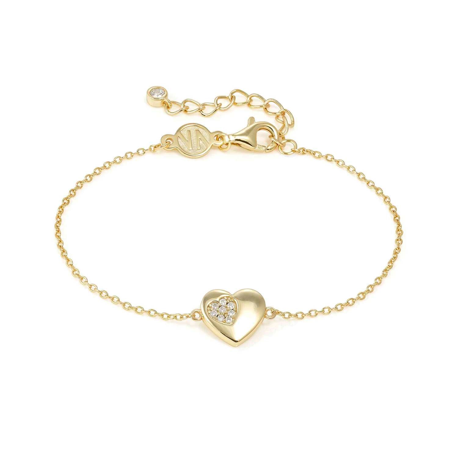 Nomination Petit Sparkle Heart Bracelet gold finish