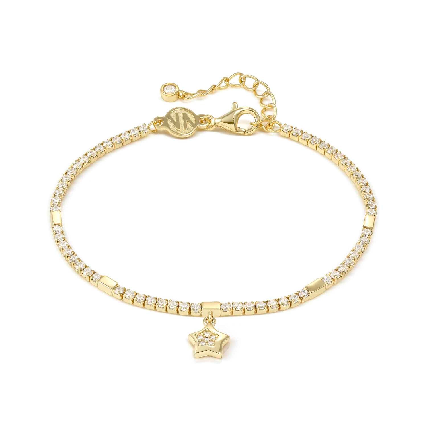 Nomination Petit Sparkle Tennis Bracelet Star Pendant gold finish
