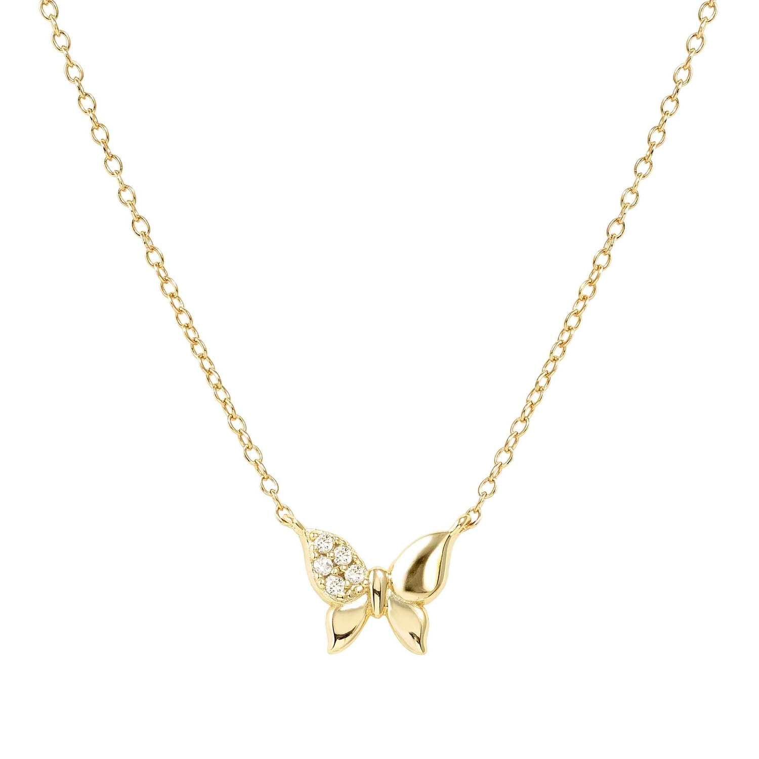 Nomination Petite Sparkle Butterfly Necklace gold finish