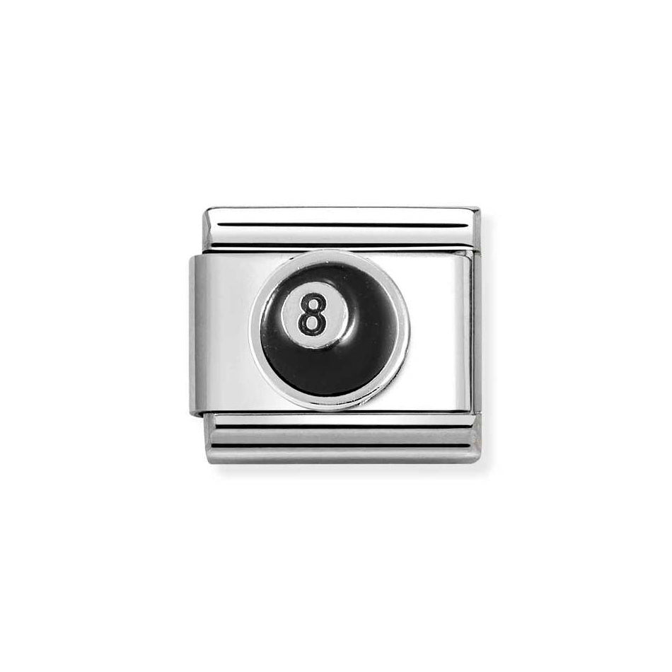 Nomination Classic Link 8 Ball Charm in Silver