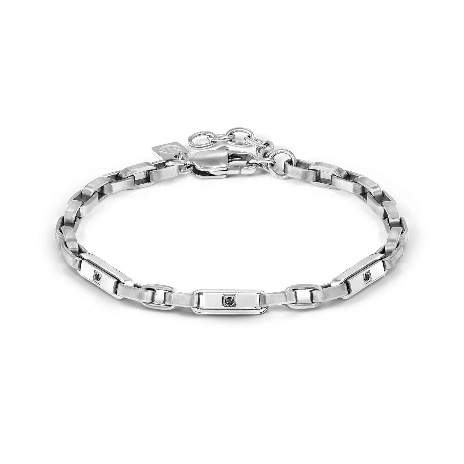 Nomination ManVision Bracelet 3 Stone black CZ Stainless Steel