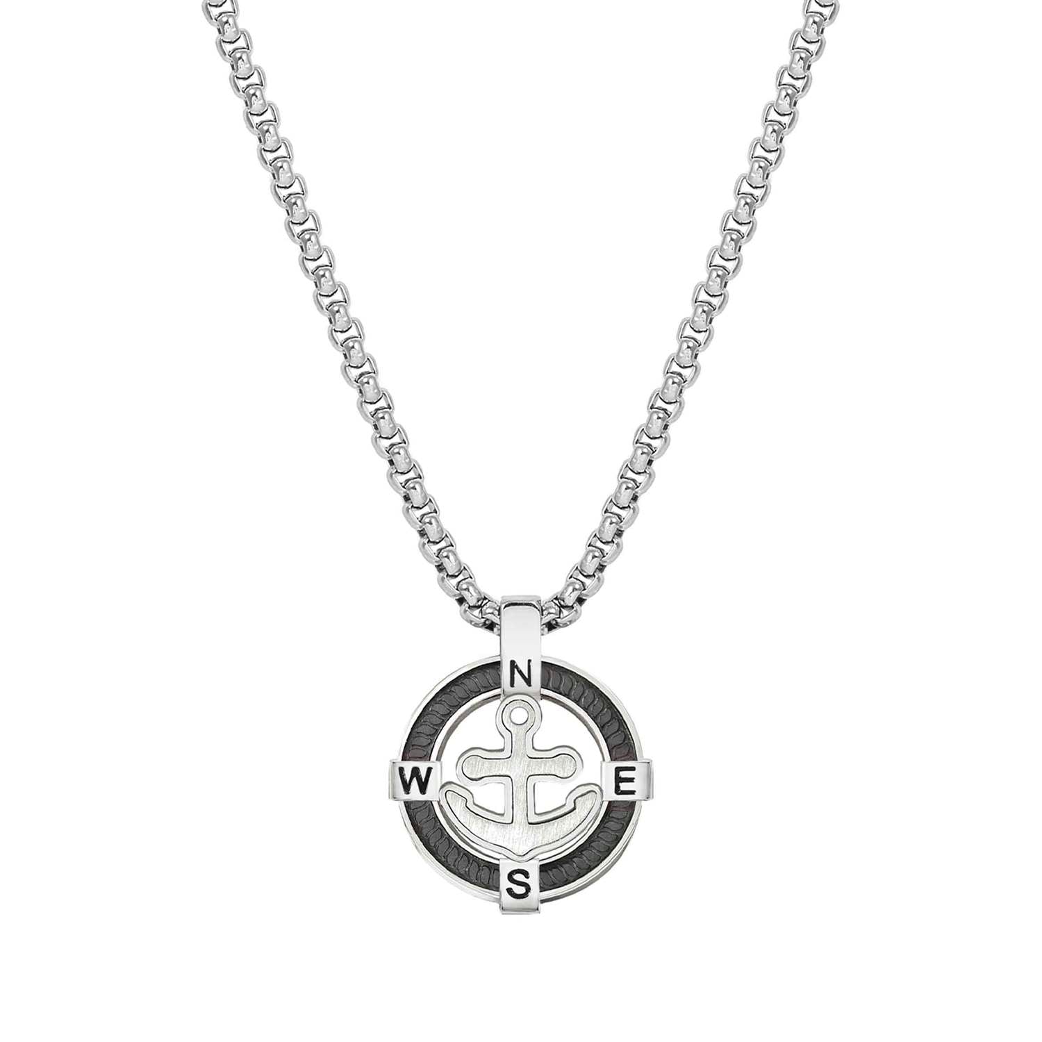 Nomination ManVision Anchor Compass Necklace grey