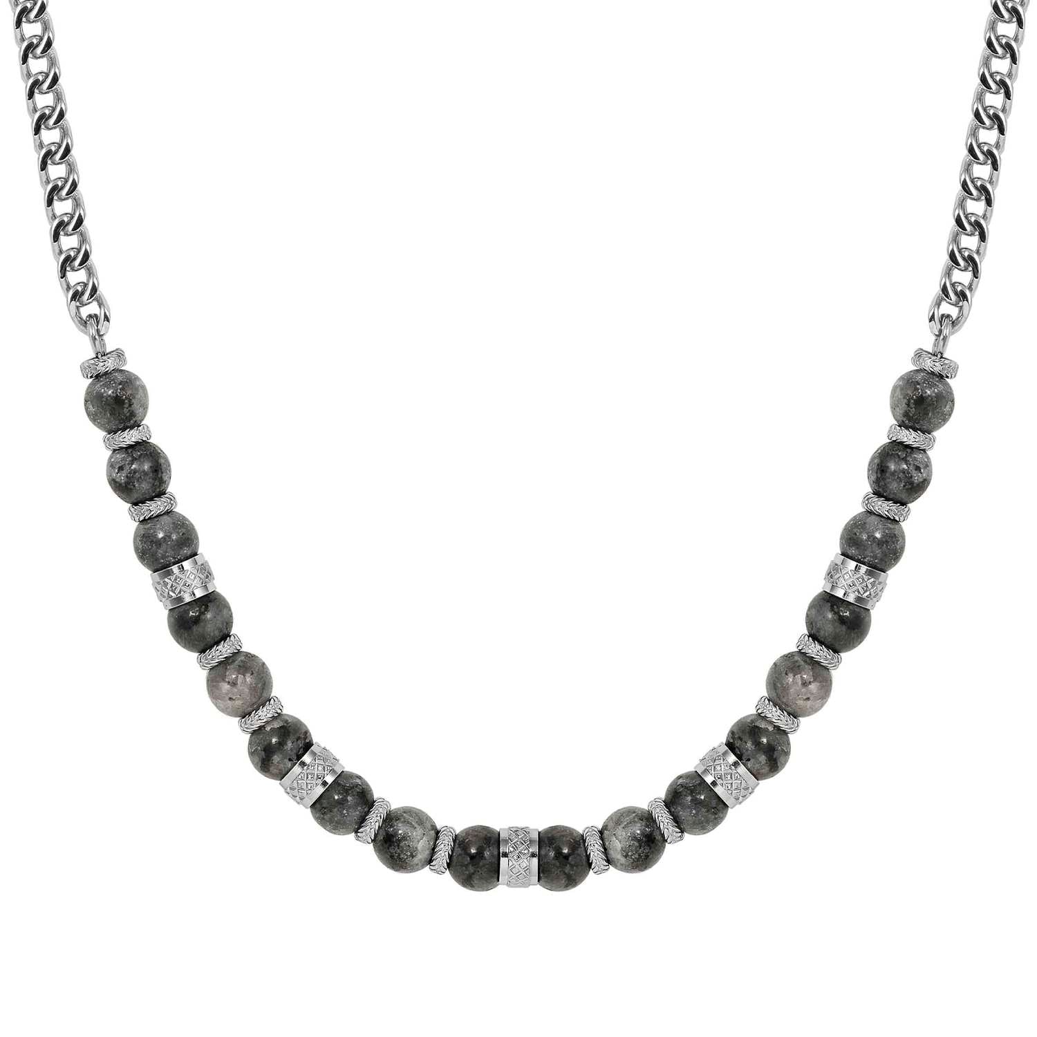 Nomination ManVision Stones Edition Necklace Grey Jasper