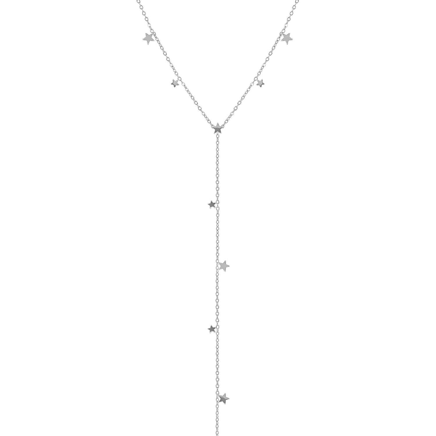 Nomination Ritmatika Stainless Steel Star Drop Chain Necklace silver