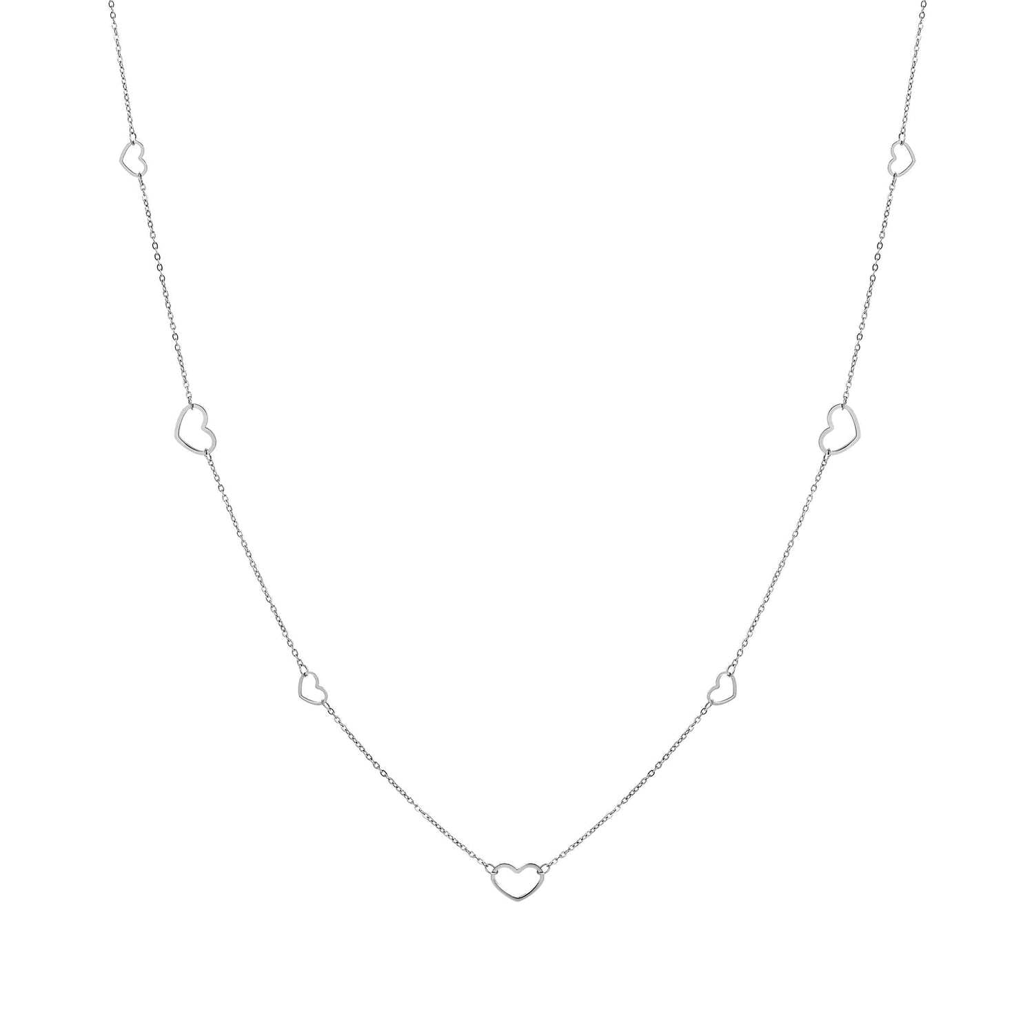 Nomination Ritmatika Stainless Steel Long Heart Chain Necklace