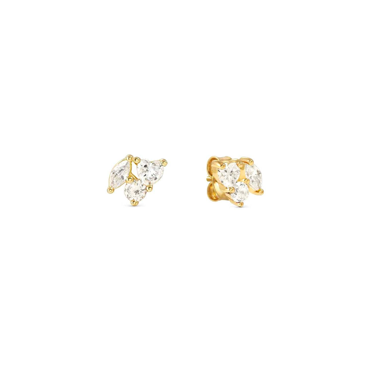 Nomination Colour Wave Mini Edition CZ Stud Earrings gold