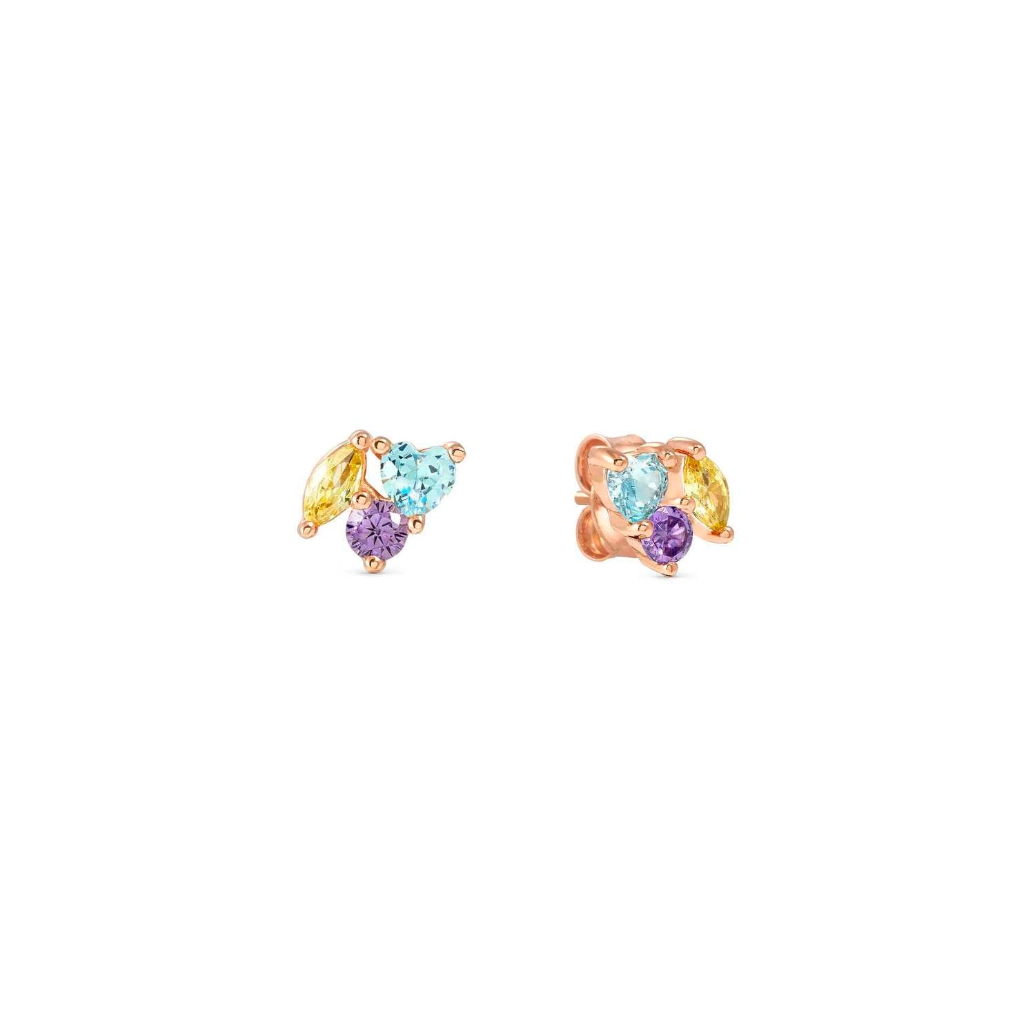 Nomination Colour Wave Mini Edition CZ Stud Earrings rose