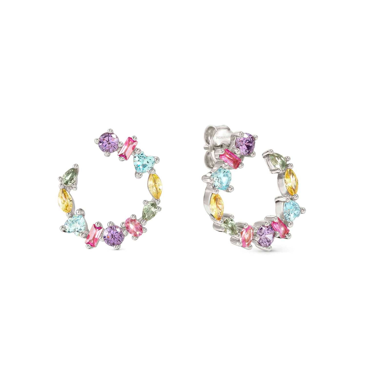 Nomination Colour Wave Mini Edition CZ Circle Stud Earrings
