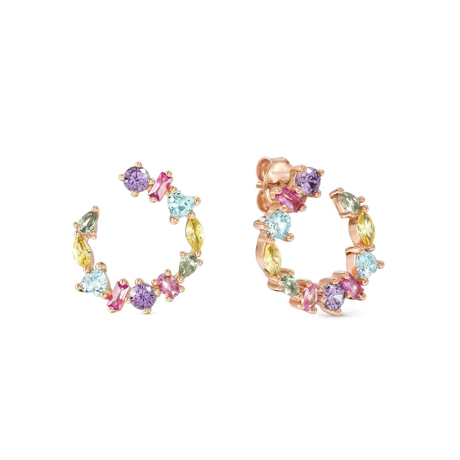 Nomination Colour Wave Mini Edition CZ Circle Stud Earrings