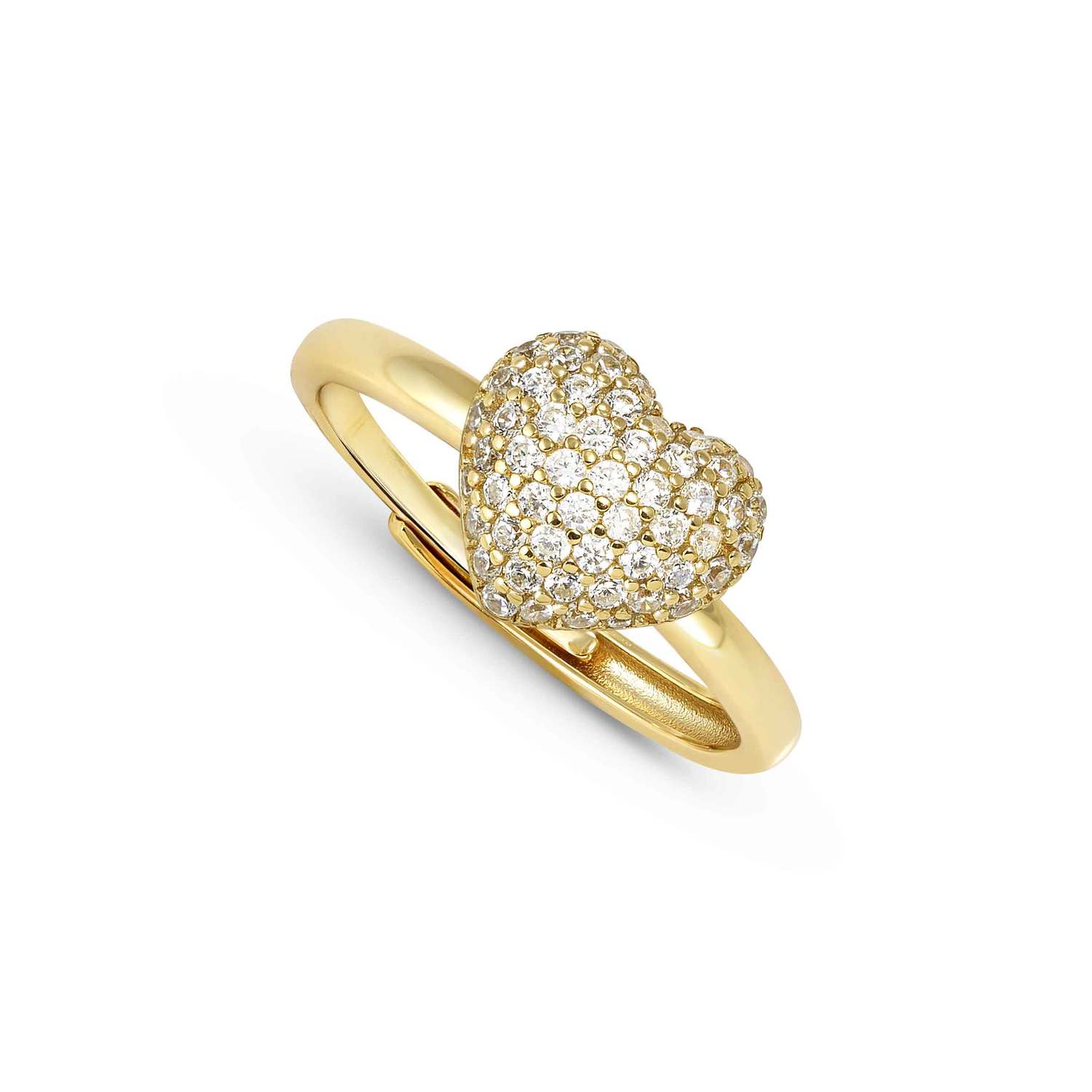 Nomination Life Poetry CZ Pave Heart Ring gold
