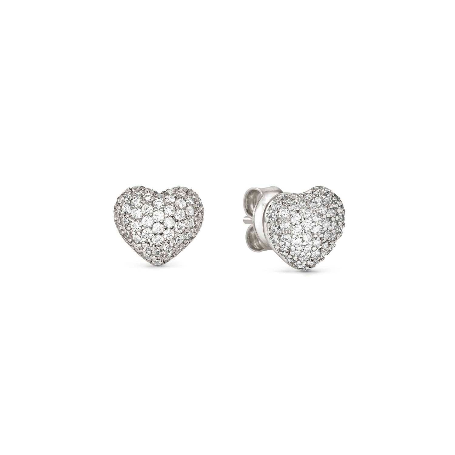 Nomination Life Poetry Heart Stud Earrings silver