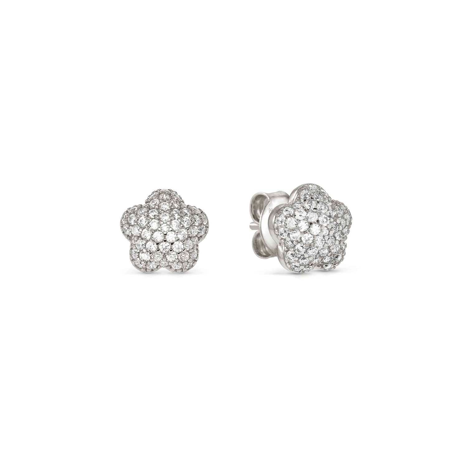 Nomination Life Poetry Flower Stud Earrings silver