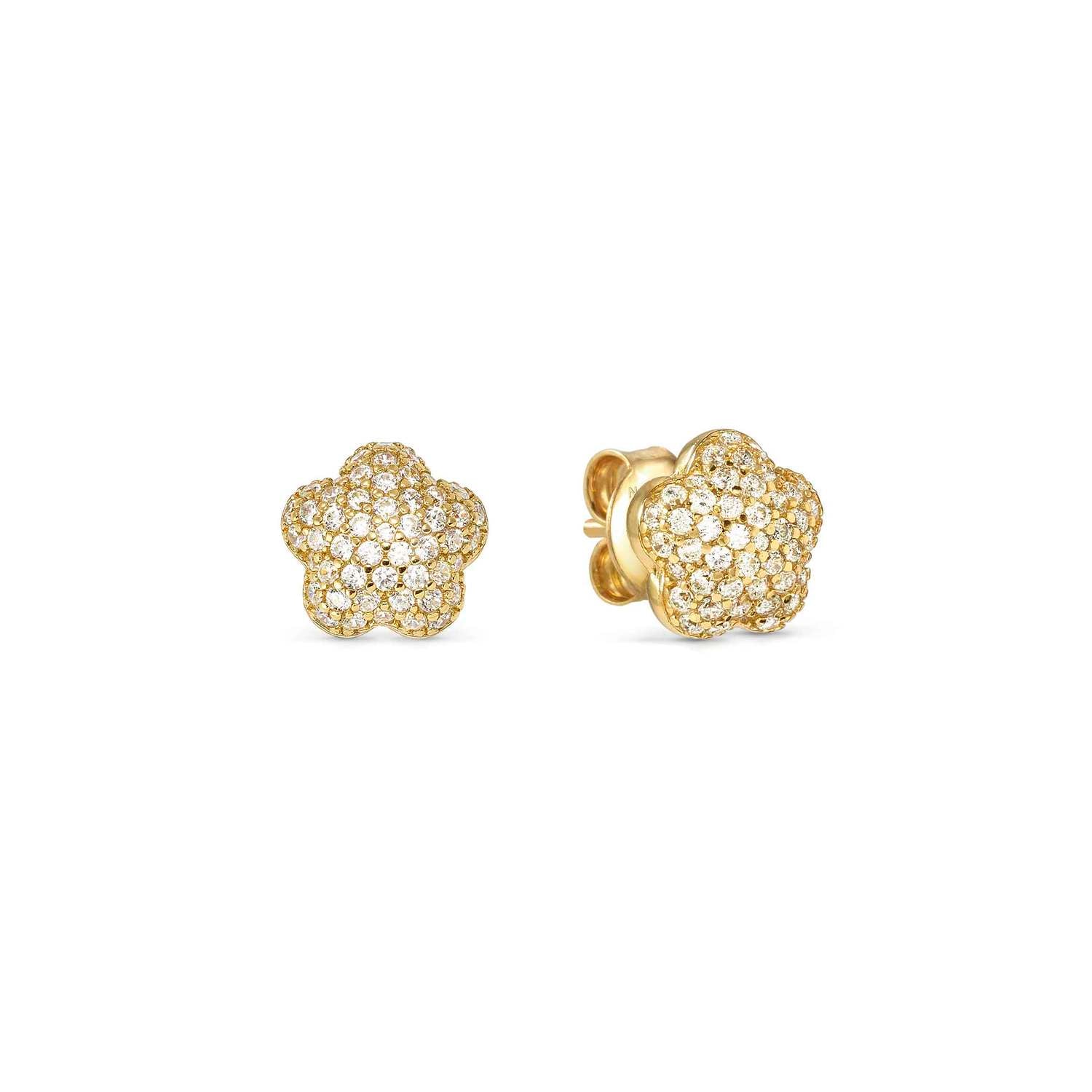 Nomination Life Poetry Flower Stud Earrings gold