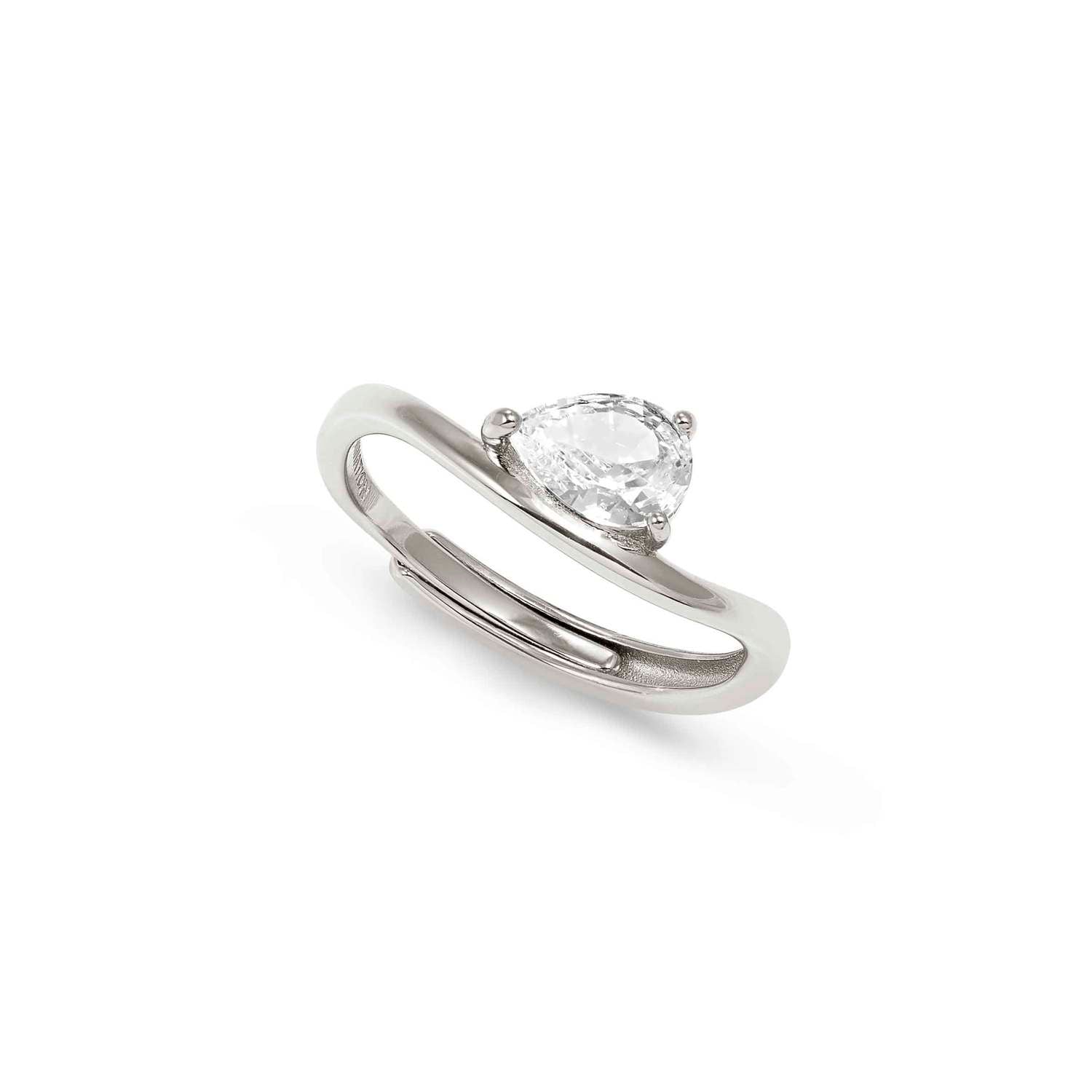 Nomination Mt Rebel Art CZ Solitaire Ring silver