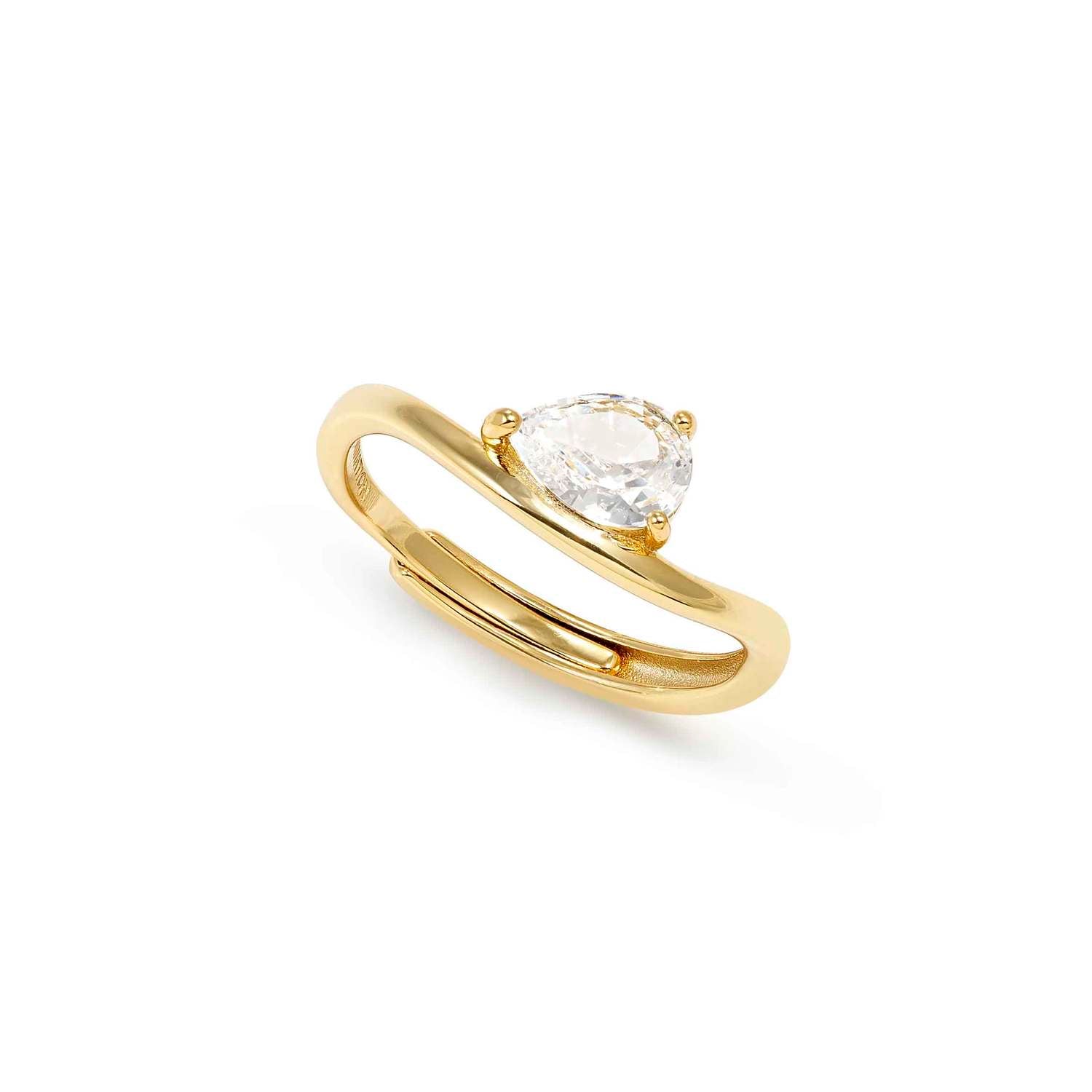 Nomination Mt Rebel Art CZ Solitaire Ring gold