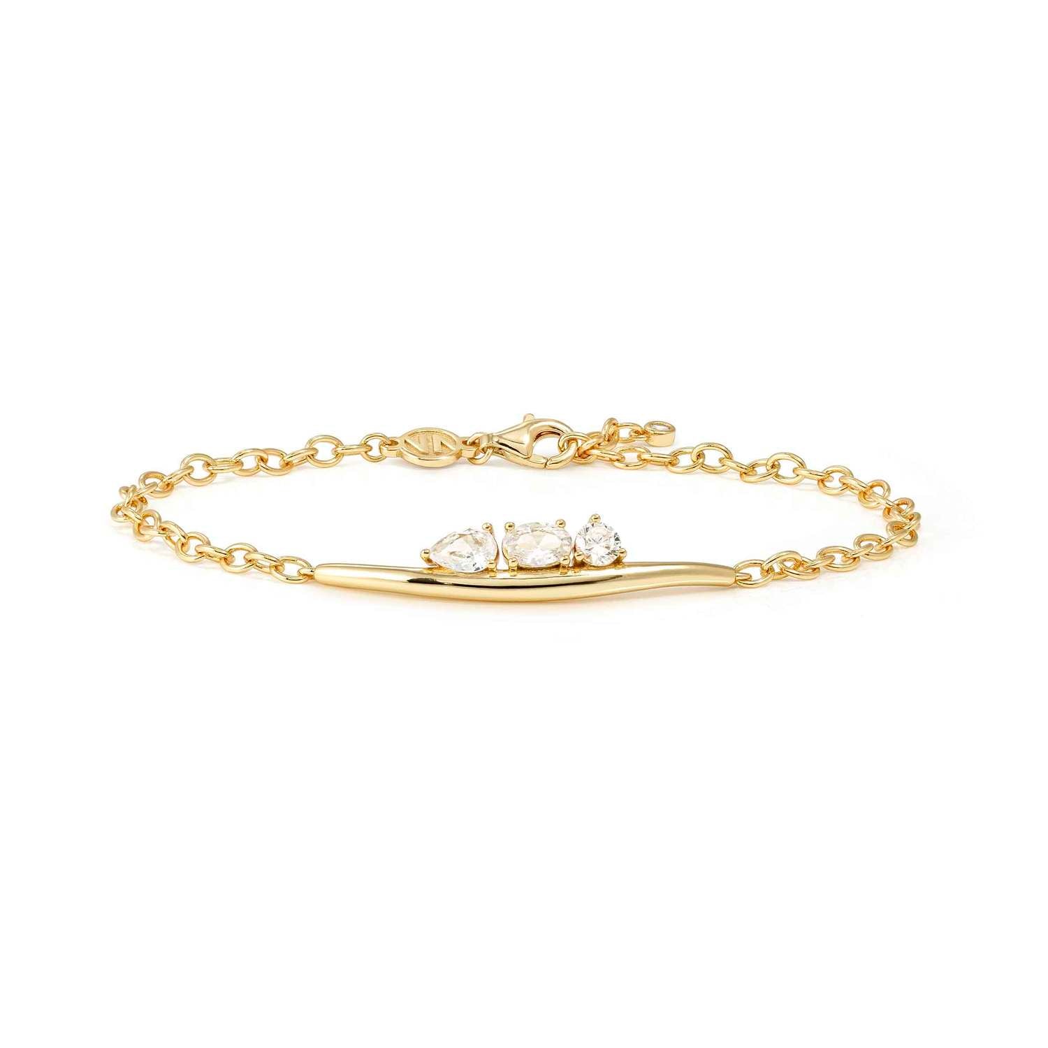 Nomination My Rebel Art Bracelet Silver with CZ gold