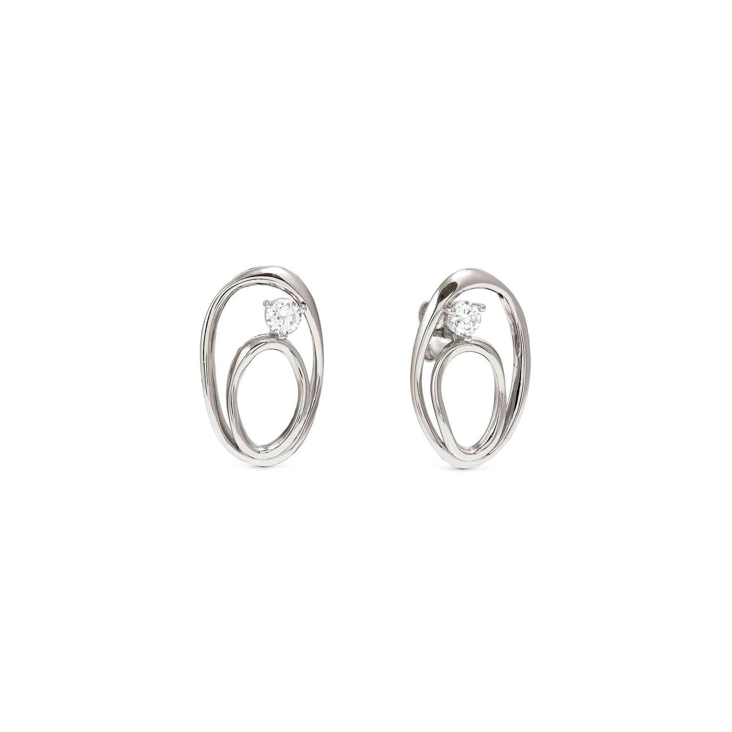 Nomination My Rebel Art Oval Stud Earrings silver