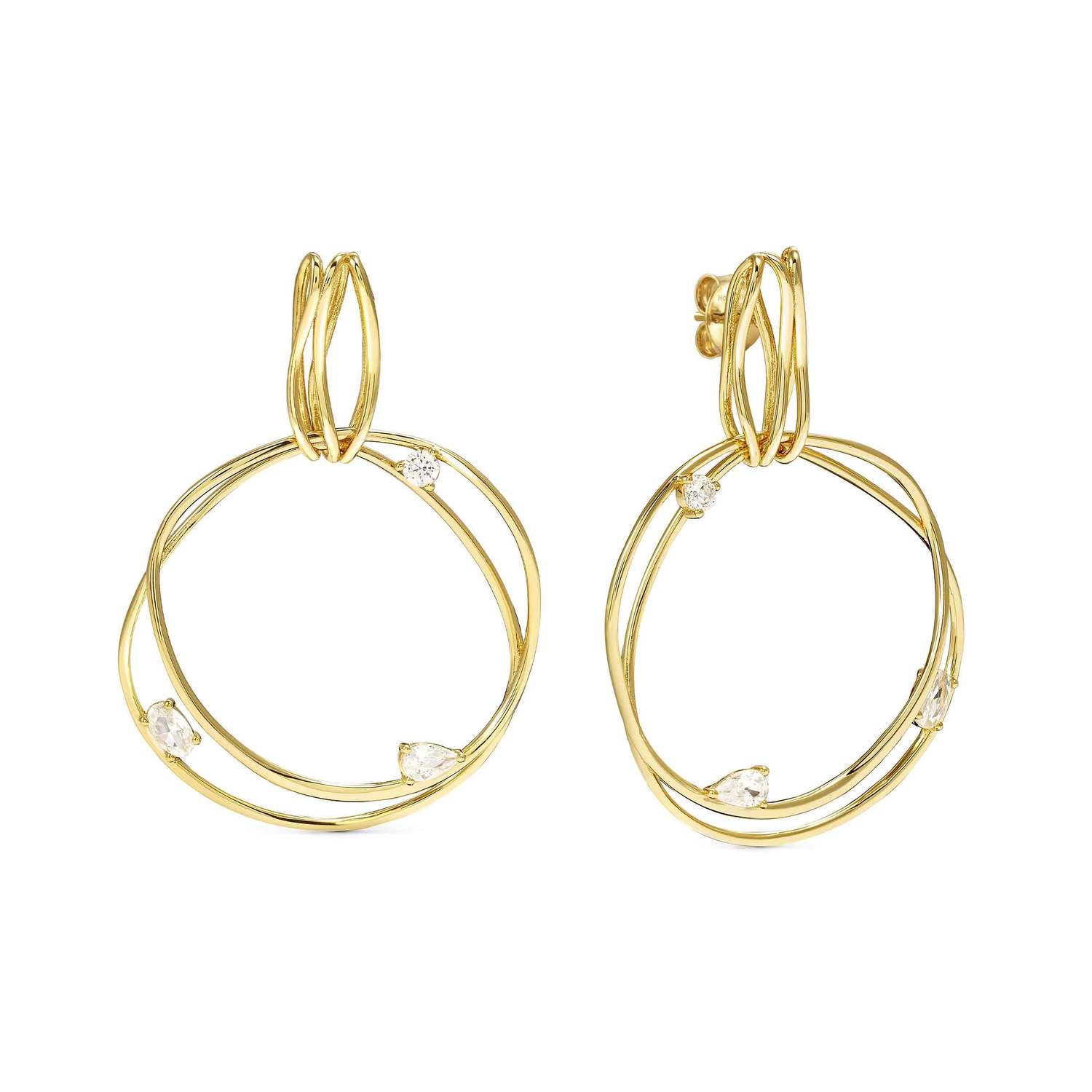 Nomination My Rebel Art Circle Drop Earrings gold