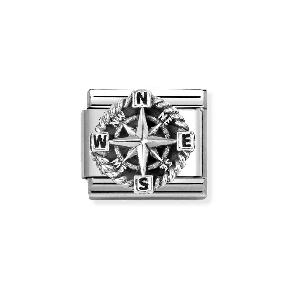Nomination Classic Link Compass Charm in Silver