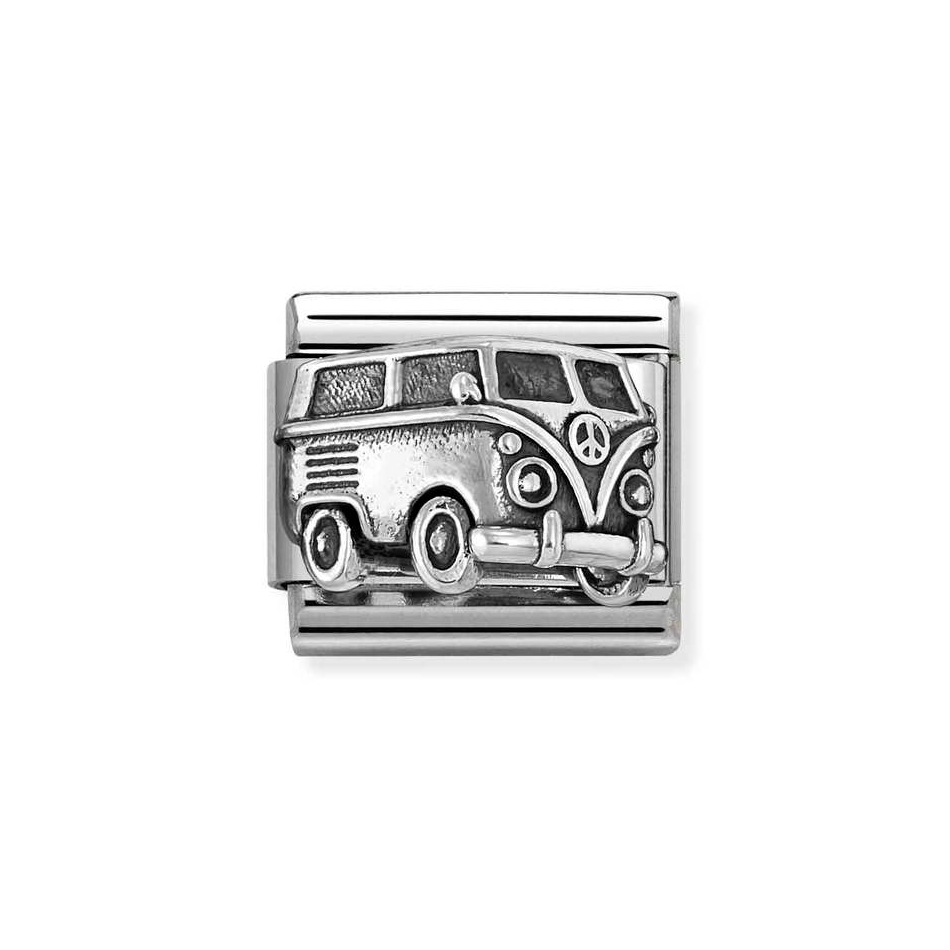 Nomination Classic Link Camper Van Charm in Silver