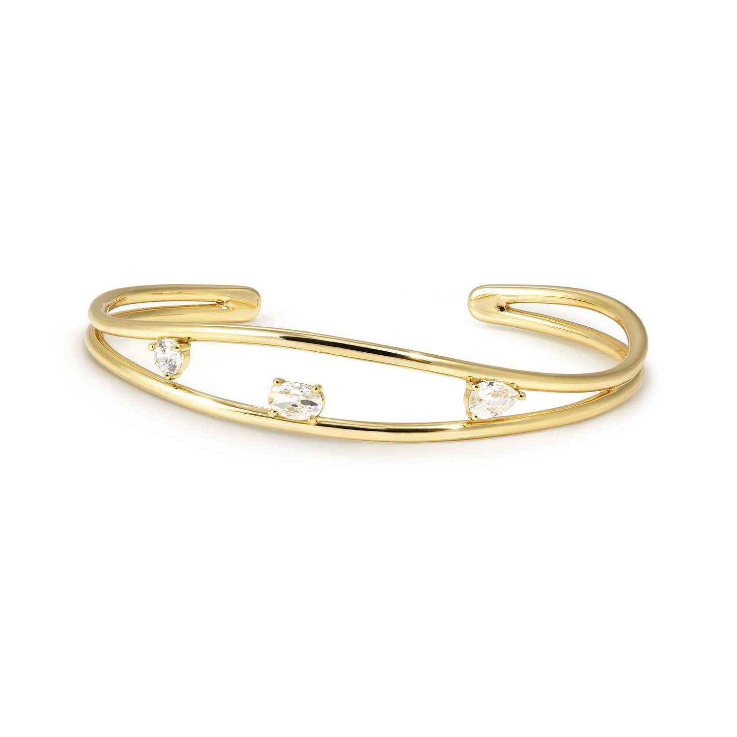Nomination My Rebel Art Bangle Silver with CZ gold
