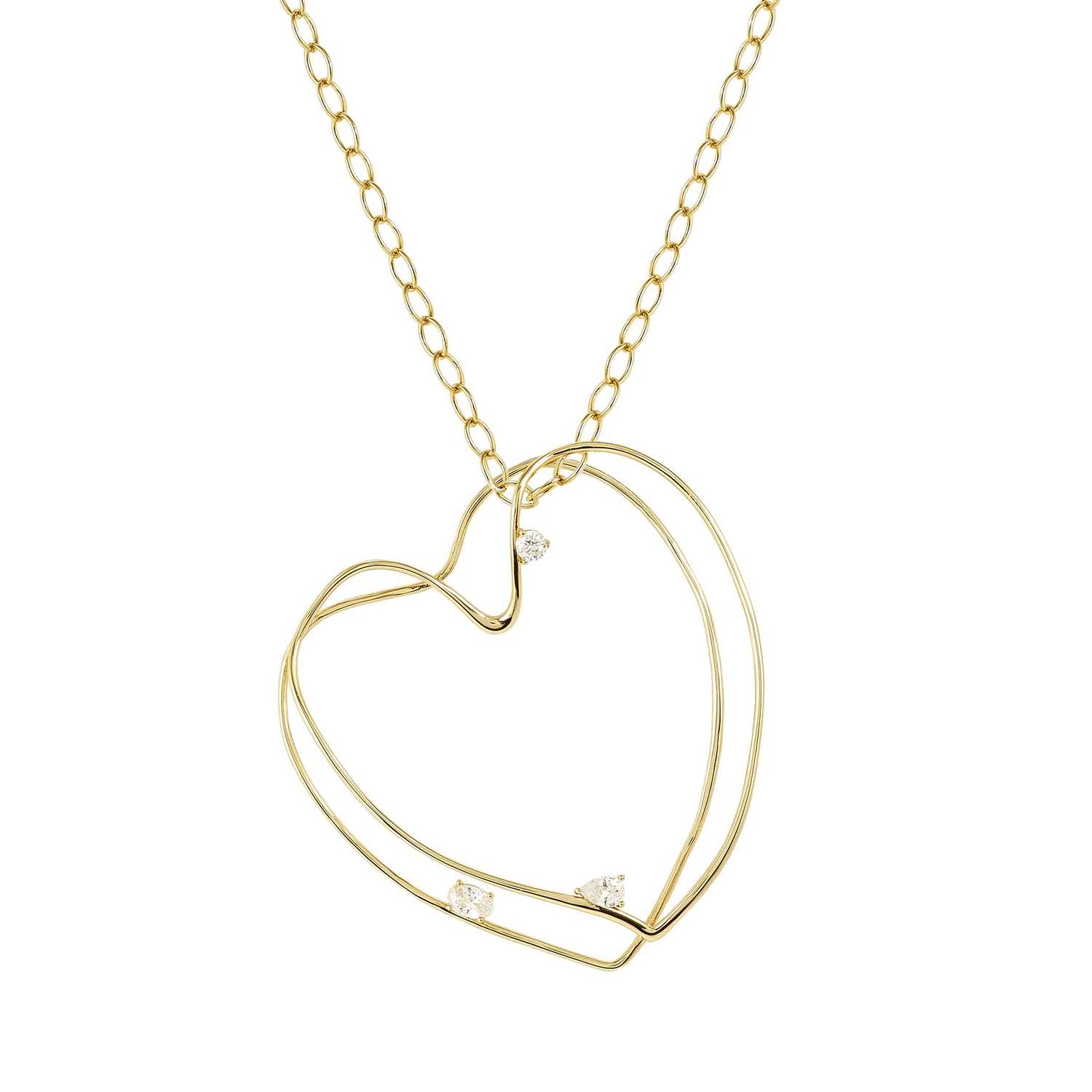 Nomination My Rebel Art Long Large Heart Necklace gold