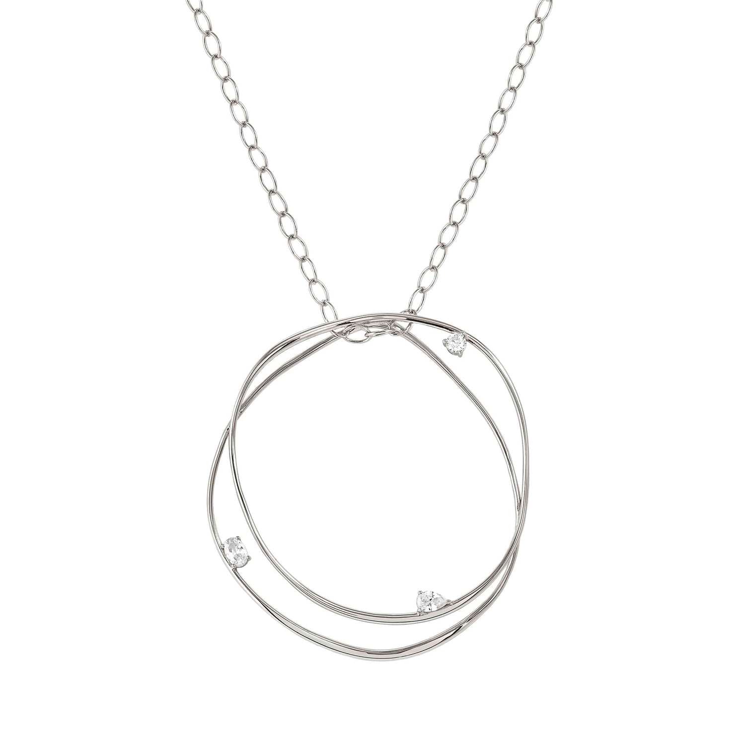 Nomination My Rebel Art Long Large Circle Necklace silver