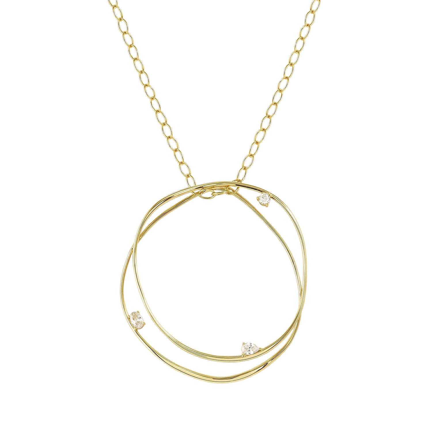 Nomination My Rebel Art Long Large Circle Necklace gold