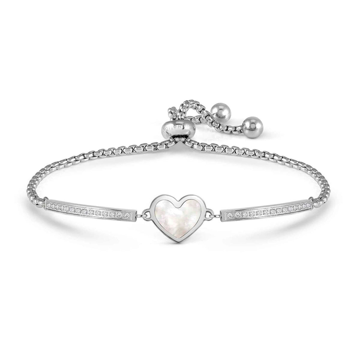 Nomination Milleluci Beloved Edition Mother of Pearl Heart Bracelet silver
