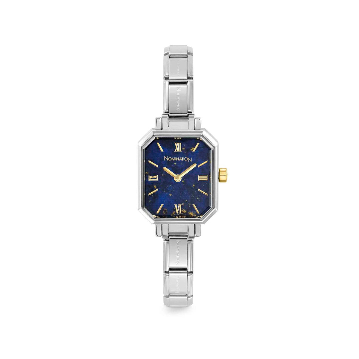 Nomination Paris Watch Inspired by Stone Lapis Lazuli Blue in Steel