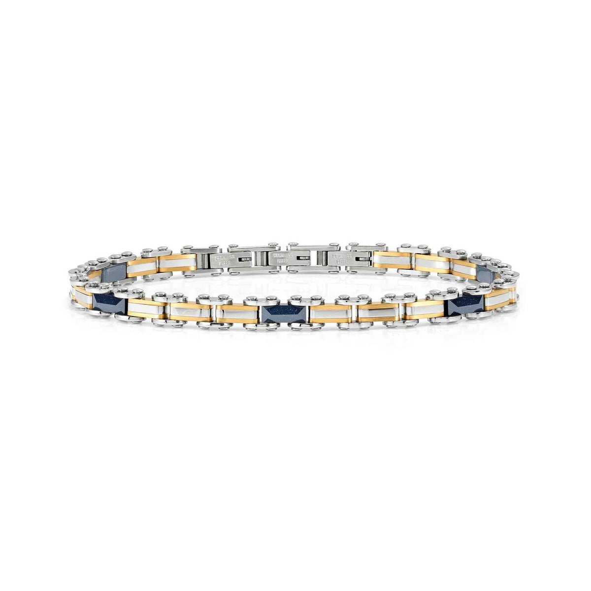 Nomination Virtus Code Steel Bracelet Blue & Gold
