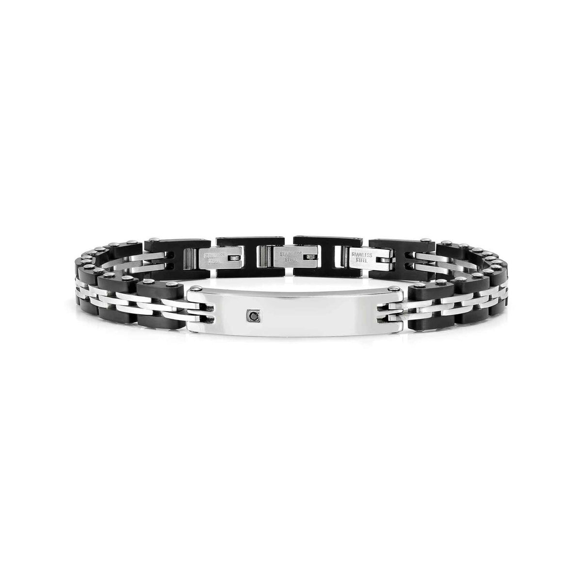 Nomination Virtus Code Steel & Diamond PVD Bracelet