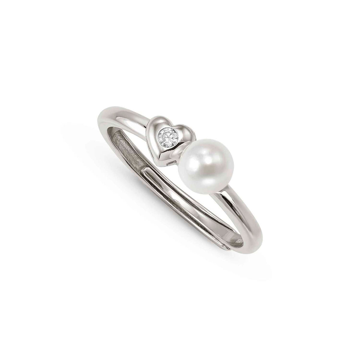 Nomination Pearls Loop Heart Pearl Ring silver