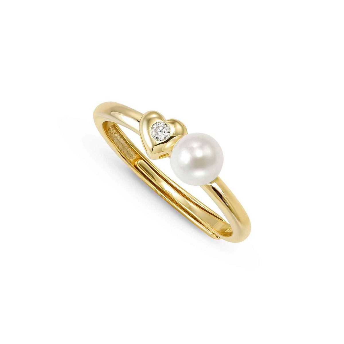 Nomination Pearls Loop Heart Pearl Ring gold