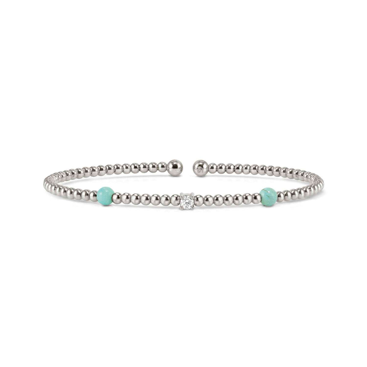 Nomination Siren Dream Bead & Stone Bracelet silver turquoise