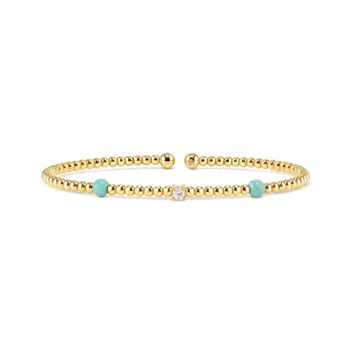 Nomination Siren Dream Bead & Stone Bracelet gold turquoise