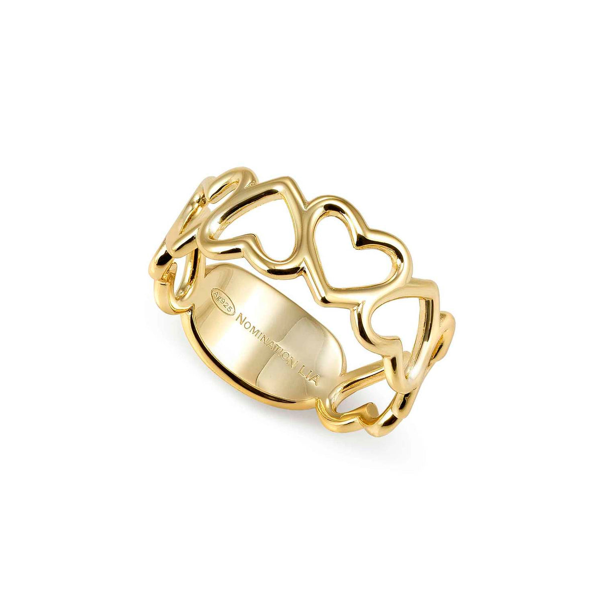Nomination Precious Moves Open Heart Ring gold