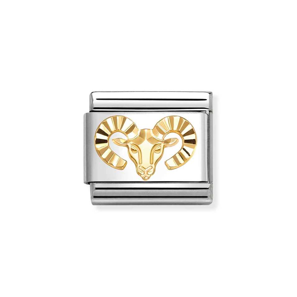 Nomination Classic Link Etched Aries Charm in Gold