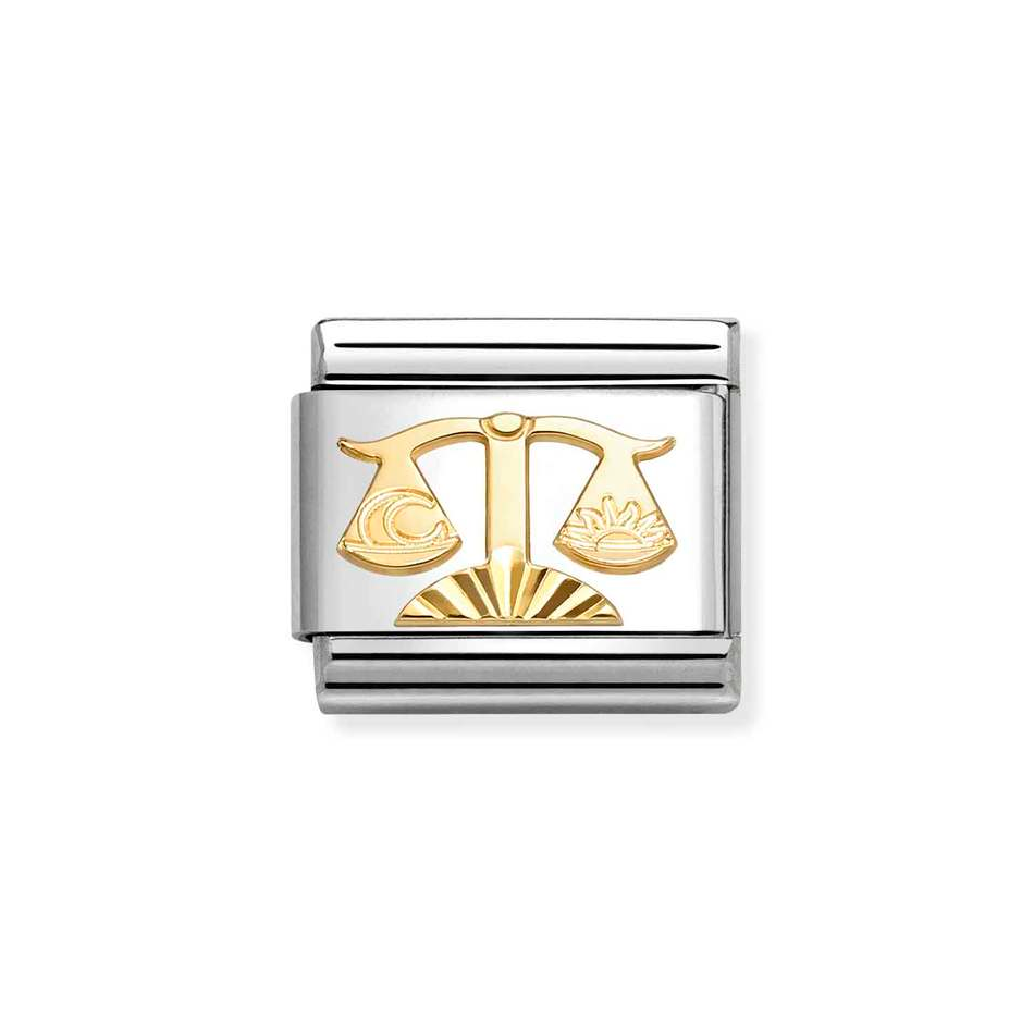 Nomination Classic Link Etched Libra Charm in Gold