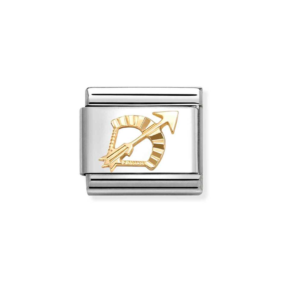 Nomination Classic Link Etched Sagittarius Charm in Gold