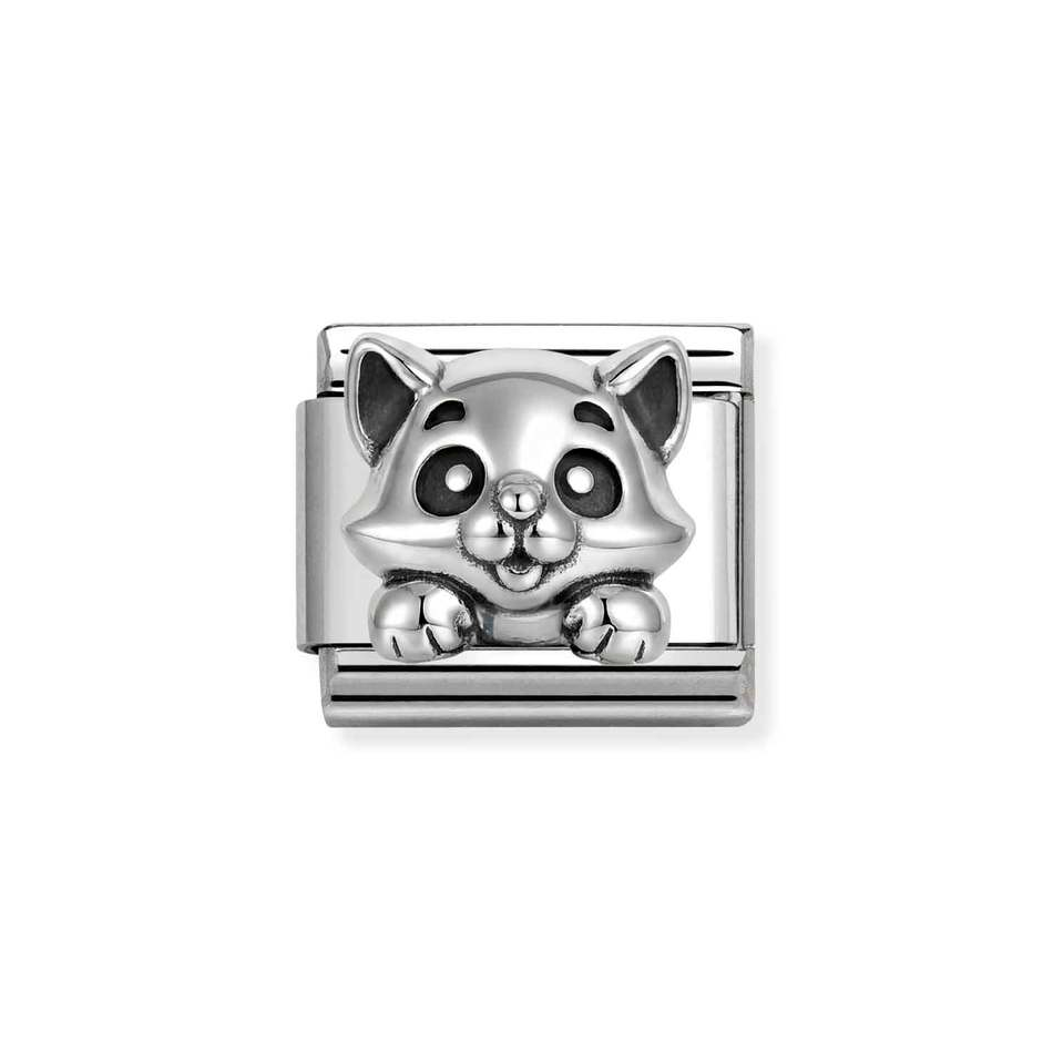 Nomination Classic Link Cat Charm in Silver