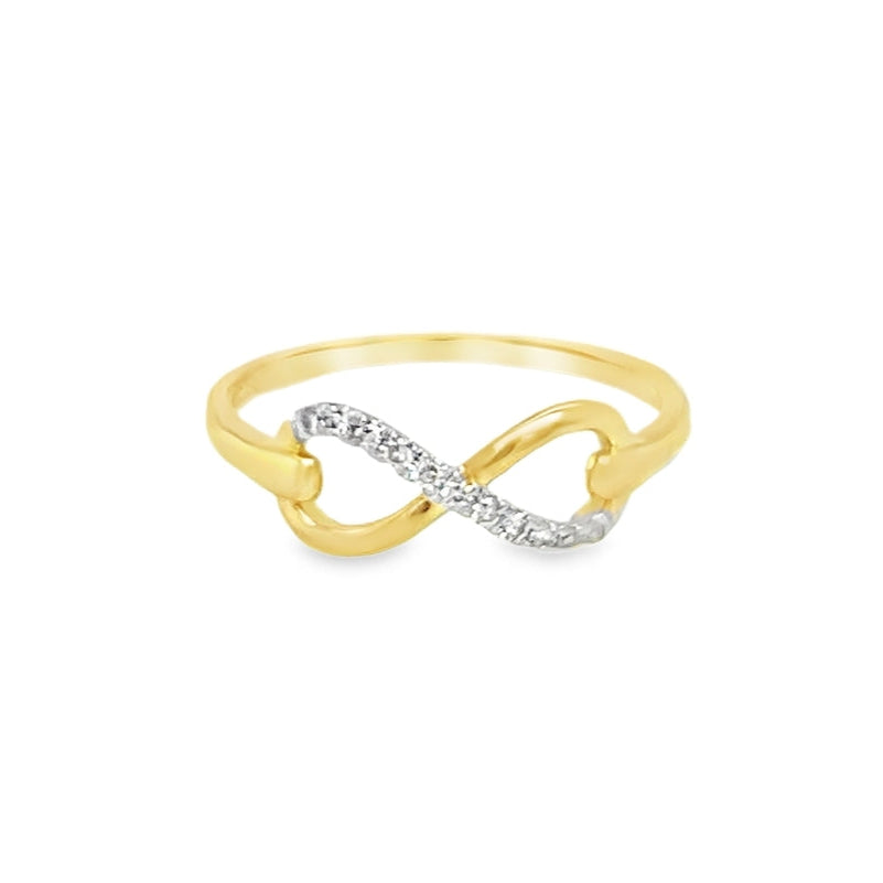 Diamond Infinity Ring 9ct Gold