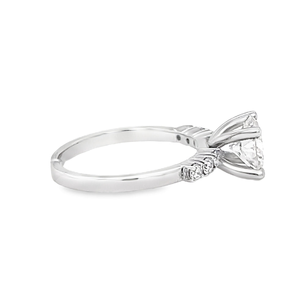Solitaire Diamond Engagement Ring 1.31ct 18ct White Gold